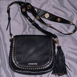 Michael Kors Medium Saddle Bag Leather Cross-Body